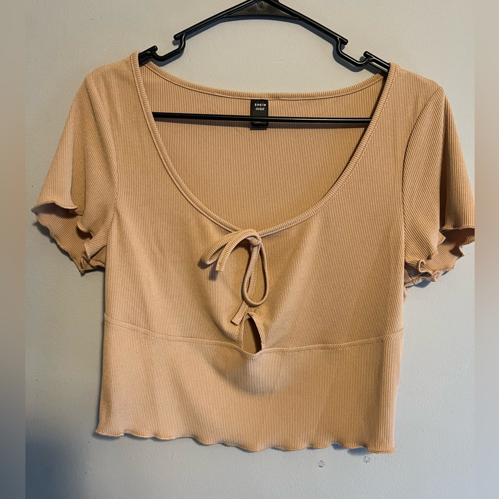 SHEIN tan shirt